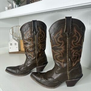 Durango Women’s Western Boots Brown Leather Size 7M Distressed Rodeo Boots